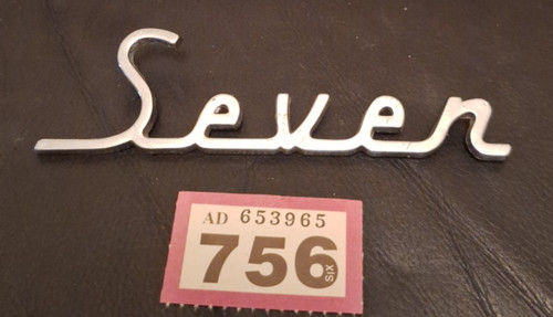 Austin seven script badge - "seven",
