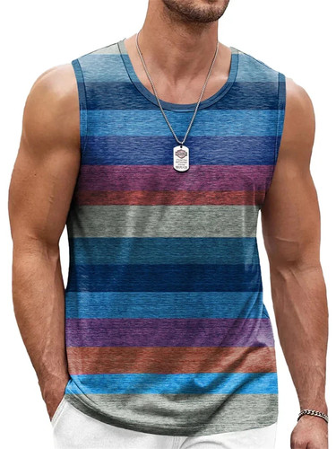 Retro striped graphic tank - retro,