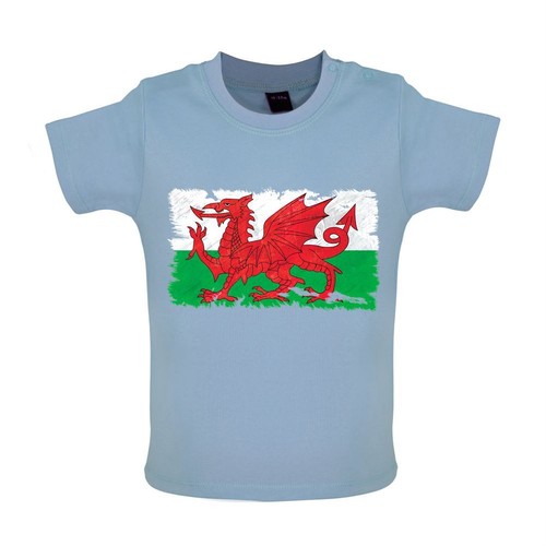Wales grunge style flag - wales, baby