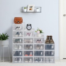 White 18 Pack Clear Plastic
