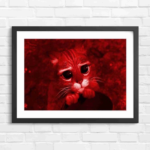 Big eyes orange tabby cat - big,