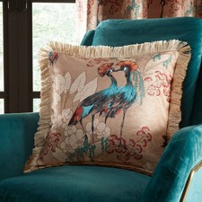 Mariba Gold Peacock Cushion