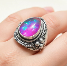 Triplet Opal Gemstone Ring 925