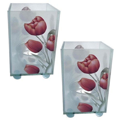 Set red tulip glass - set,