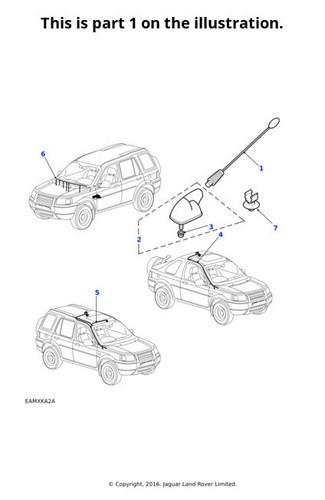 Land rover genuine mast - land,