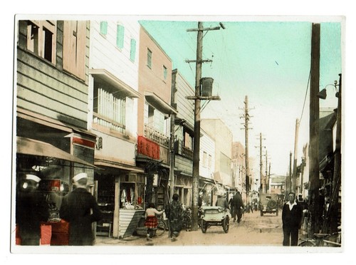 1940 colored city - city, street