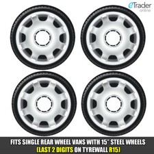 Ford Transit & Transit Connect 15" Wheel Trims - SET OF 4 Hub Caps Trim Van