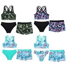 UK Kids Girls Swimsuit Pool Swimwear UPF 50+ Sun Protection Bathing Suit Diving