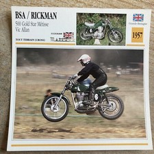 Bsa 500 Rickman Gold Star