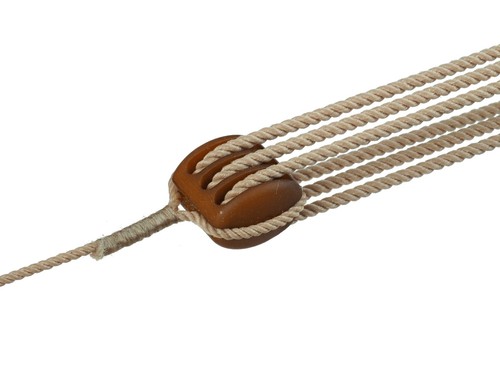 Rigging blocks faux teak - rigging,
