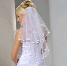 Wedding Bride Veil White Comb