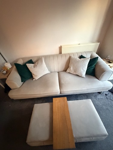 Velvet sofa seater with - 3-seater,