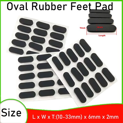 Oval rubber feet - rubber,