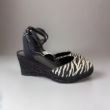 Next Forever Comfort Ankle Strap Wedge Shoes Zebra Print Animal Print UK Size 4