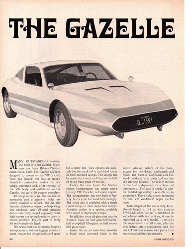 1969 gazelle kit car - gazelle,
