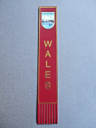 Leather bookmark porthmadog - bookmark,