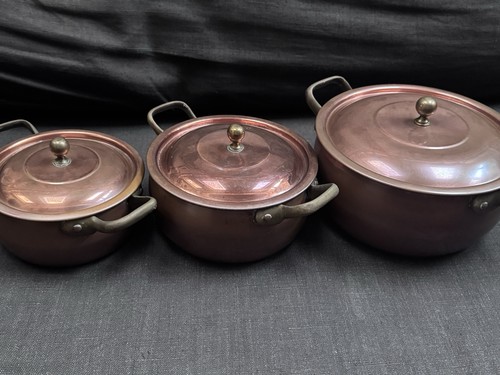 Vintage tapiol copper pots - tapiol,