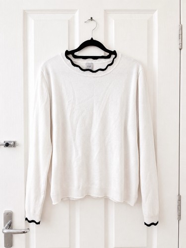White fine knit jumper - h&m,