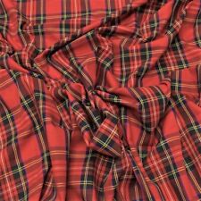59 x 78" 150 x 200 cm Table cloth Pure 100% Cotton RED ROYAL STEWARD TARTAN