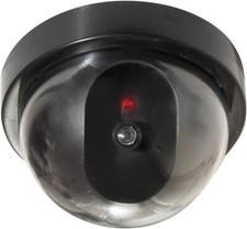 2 X Dummy CCTV Dome Camera Red LED Light Car, Home, Caravan Security Theft Alarm