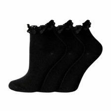 Woman Girls Lace Trainer Black