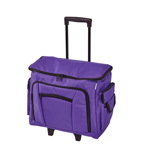 Purple sewing machine trolley - purple,