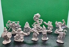 Full Set of 10x 1980’s Grenadier Wizards #2001 AD&D Warhammer Metal Miniatures 