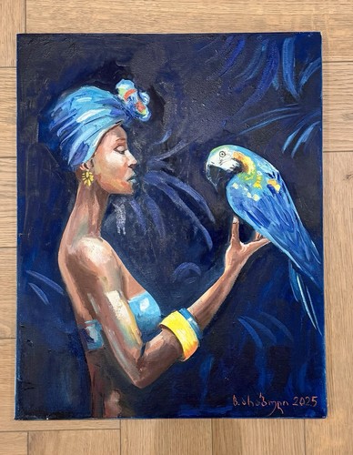 Signed oil painting canvas - oil,
