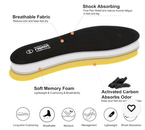 Memory foam shoe insoles - shoe,