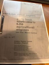 PERKINS 6.354 AGRICULTURAL DIESEL ENGINE PRINTED PARTS BOOK