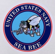Round Sea Bee Logo Sticker