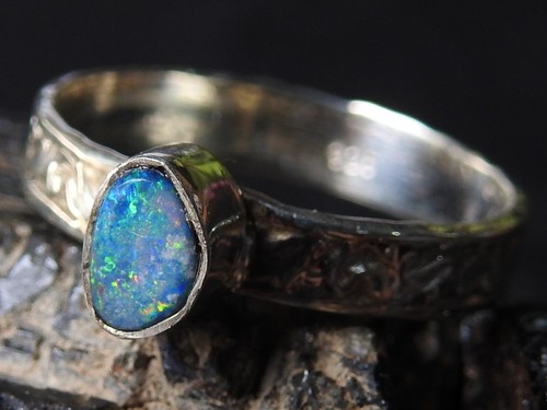 Australian opal ring 925 - australian,