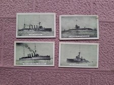 GODFREY PHILLIPS - BRITISH WARSHIPS x 4 CARDS NOS. 7 11 15 & 23  FR/ nr GD