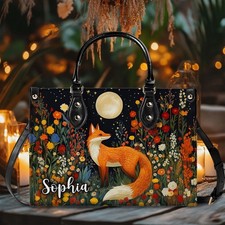 Personalized Red Fox Full Moon