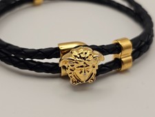 Versace Medusa Braided Leather