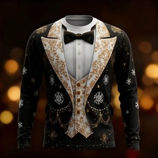 Christmas Fake Suit Pattern 3D