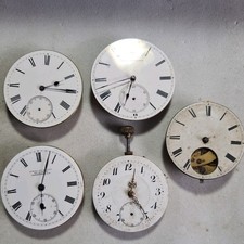 Five Antique movements For Pocket Watches C1900 spares 