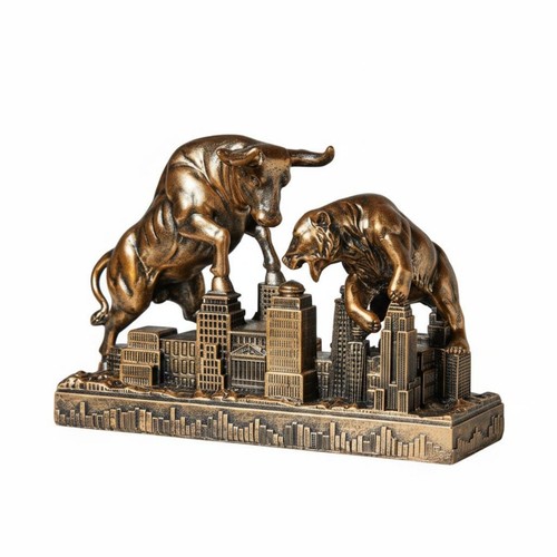 Bull versus bear - versus, figurine