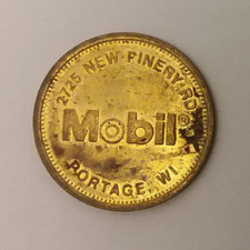 Mobil Car Wash Portage, WI Token 25mm