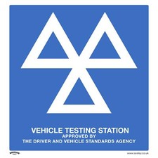 Sealey Safety Sign - MOT Testing Station - Aluminium Composite
