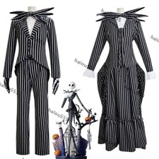 The Nightmare Before Christmas Jack Skellington Cosplay Costume Set Woman Man UK