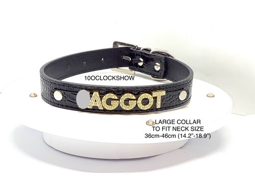 Bdsm collar black custom