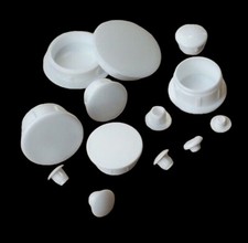  Hole Plugs Plastic Blanking Masking Finishing Inserts / Various Sizes / WHITE
