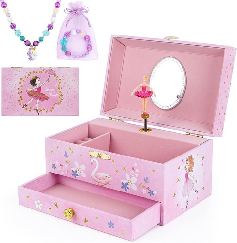 Musical jewellery box pink - musical,