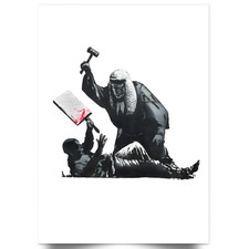 Banksy Poster Print Graffiti Royal Courts of Justice Mural Poster Wall Art A5-A1