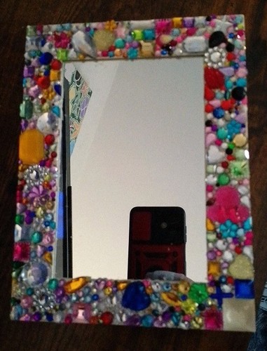 Handmade gem encrusted wooden - gem,