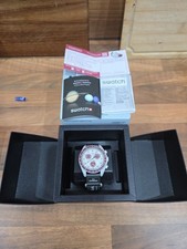 Beautiful OMEGA Swatch Mission to Pluto Men's Watch Bioceramic Dial