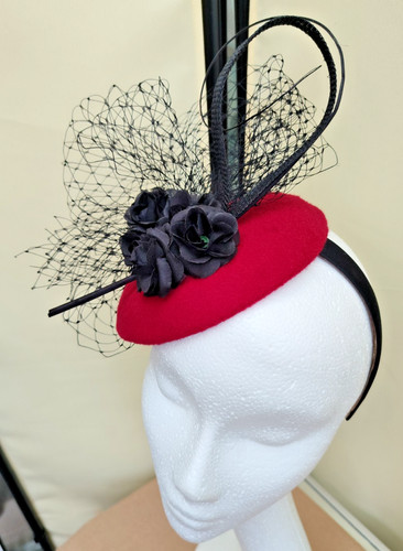 Handmade cranberry and - and, black