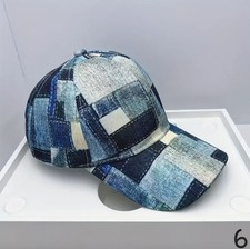 Blue Imitation Denim Patchwork