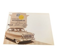 Nash Rambler Advertisement vtg Ad Sign gold Pamphlet 1952 parts accessories AC3